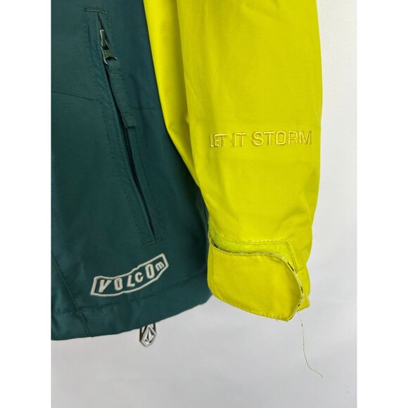 Volcom Industrial Mens S Thermonite 10,000MM Let It Storm Dark Green Snow Jacket - Picture 12 of 16